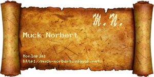 Muck Norbert névjegykártya