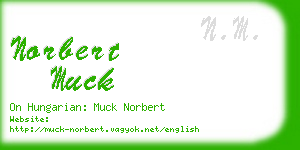 norbert muck business card